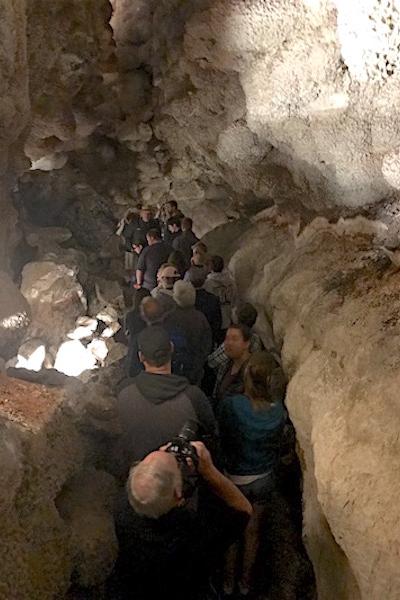 Geologists At Work In Cave